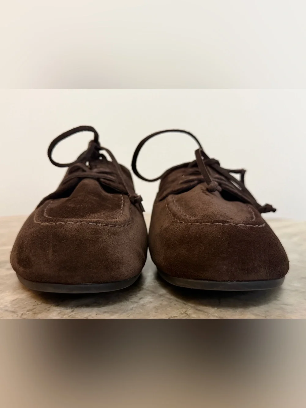 CELINE ADAM DARK BROWN SUEDE BOAT SHOES 44 /12 US $1000 MOCCASINS LACE UPS BALLY